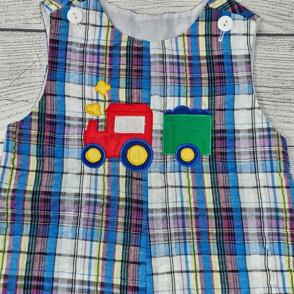 Vintage Baby Boy‎ Train Romper Size 6-9 months - Picture 1 of 4